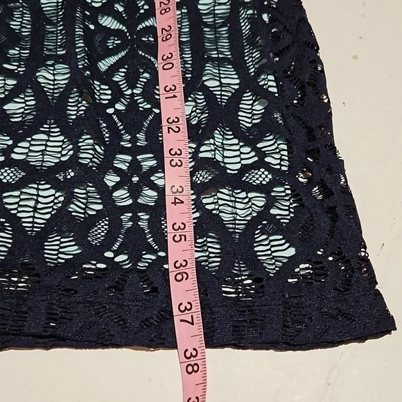 Covington | Blue and Aqua  Lace A-line Dress - Picture 9 of 10